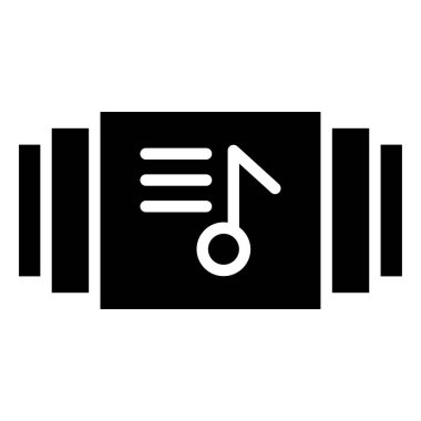 Müzik. Web simgesi basit illüstrasyon