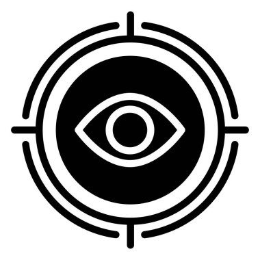 Göz simgesi vektör illüstrasyonu