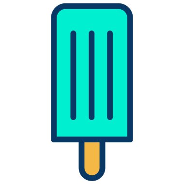 Dondurma minimalist vektör simgesi beyaza izole edildi