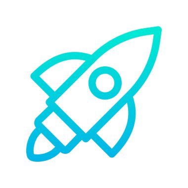 roket fırlatma vektörü renk simgesi