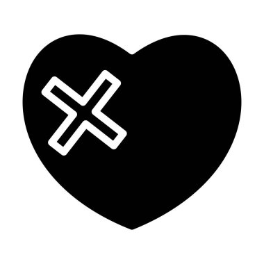 Kalp. Web simgesi basit illüstrasyon