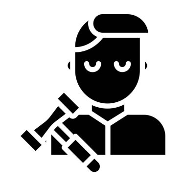 Takım elbiseli bir kişinin vektör çizimi