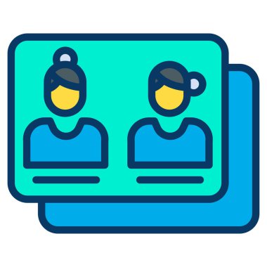 İş ekibi basit simge, vektör illüstrasyonu