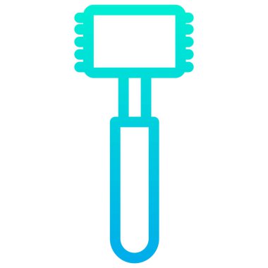 Beyaz arkaplanda basit çekiç vektör resimleme