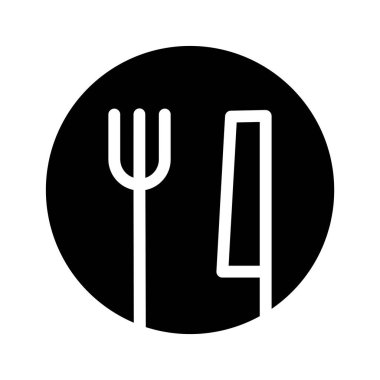 Basit yiyecek simgesi, vektör illüstrasyonu