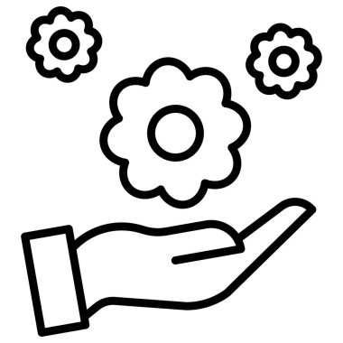 Çiçek. Web simgesi basit illüstrasyon