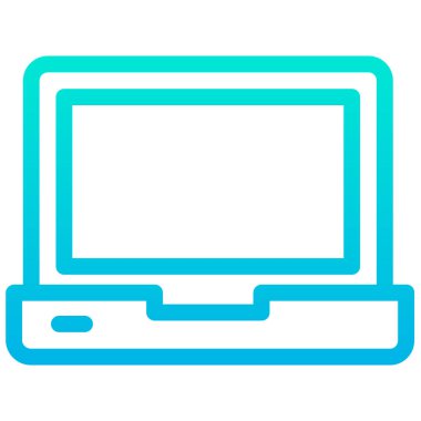 dizüstü bilgisayar simgesi, vektör illüstrasyonu