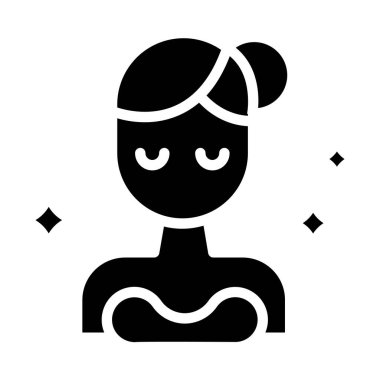 Kadın yüzü. Basit tasarım