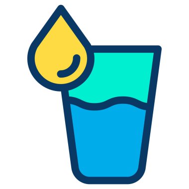 Su. Web simgesi vektör illüstrasyonu