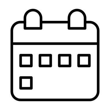 Takvim simgesi vektör illüstrasyonu