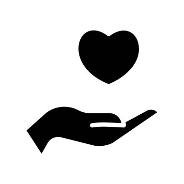 Kalp ikonu vektör illüstrasyonu