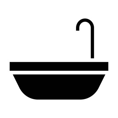 Banyo yap. Web simgesi vektör illüstrasyonu