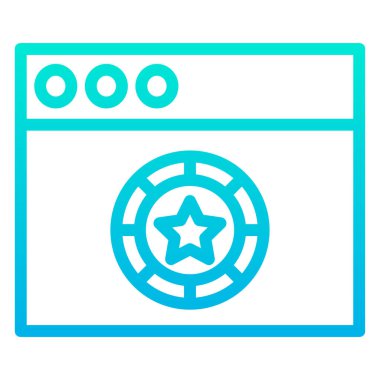 Tarayıcı. Web simgesi basit illüstrasyon
