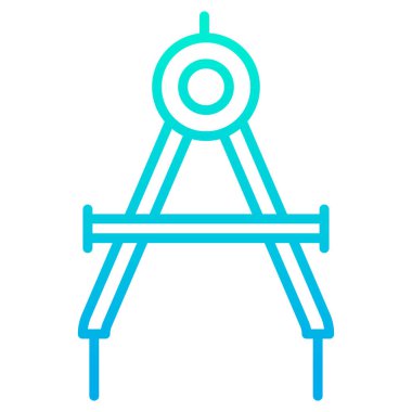 Pusula minimalist vektör simgesini beyaza izole et