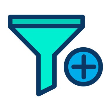 Basit filtre simgesi, vektör illüstrasyonu