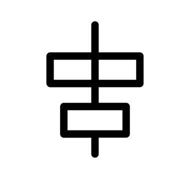 Yatay Merkeze Hizala Web simgesi basit vektör illüstrasyonuName