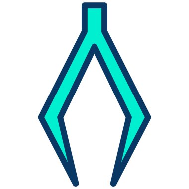 Cımbız beyaz arkaplanda basit vektör simgesi