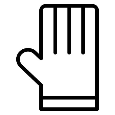 Tek el eldiven. vektör illüstrasyonu