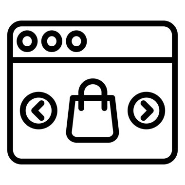 İnternetten alışveriş. Basit resimleme