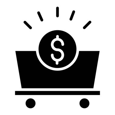 Dolar. Web simgesi basit illüstrasyon