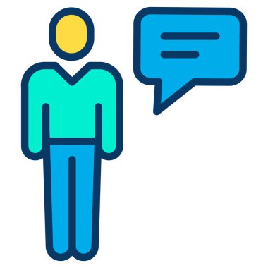 Sohbet. Web simgesi basit illüstrasyon