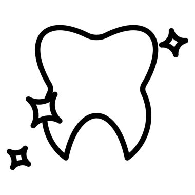 Diş sağlığı basit simgesi, vektör illüstrasyonu