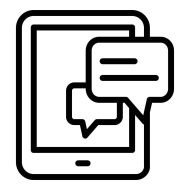 Sohbet kavramı basit sanat vektörü illüstrasyonu 