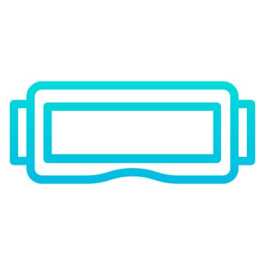 vr gözlükleri beyaz arkaplanda basit vektör simgesi