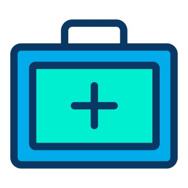 İlk yardım web simgesi, vektör illüstrasyonu 