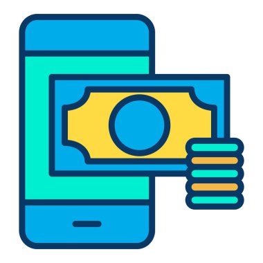 mobil ödeme kavramı, basit illüstrasyon