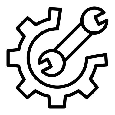 Hizmet. Web simgesi basit illüstrasyon