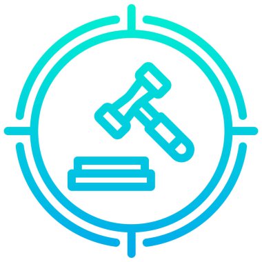 Hedef Yargılama, grafik vektör simgesi 