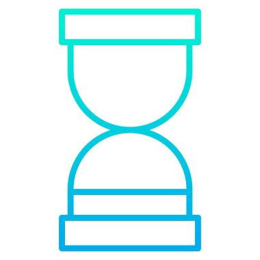 Zaman basit simgesi, vektör illüstrasyonu