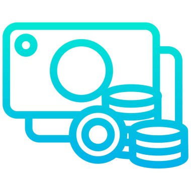 para ve para, beyaz arkaplanda basit vektör simgesi