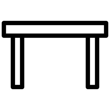 Tablo basit simgesi, vektör illüstrasyonu