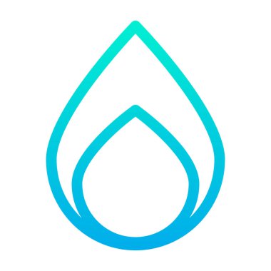 Bir damla simgesinin vektör illüstrasyonu