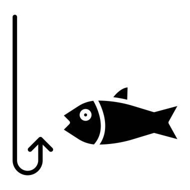 Web simgesi balıkçılık, illüstrasyon vektör 