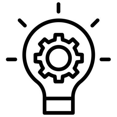 Bir fikrim var. Web simgesi basit illüstrasyon 