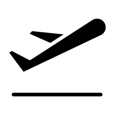 Basit uçuş simgesi, vektör illüstrasyonu