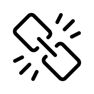 Bağlantı ağ simgesi basit vektör illüstrasyonu