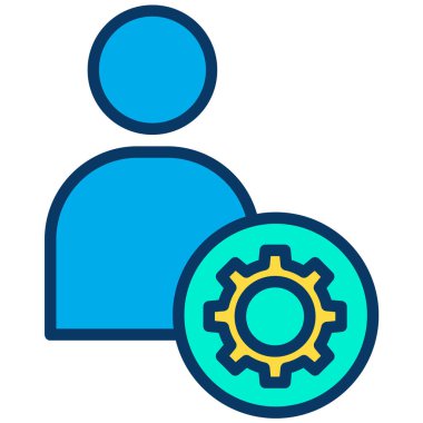 Basit UI profili simgesi, vektör illüstrasyonu