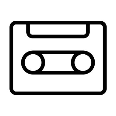 kaset kaset simgesi, vektör illüstrasyonu