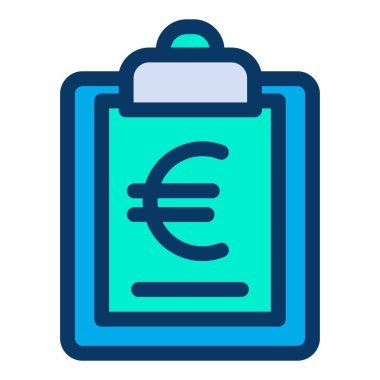 Avro para birimi kavramı basit sanat vektörü illüstrasyonu 