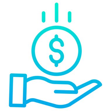 Dolar. Web simgesi basit tasarım