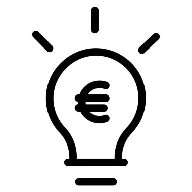 Avro para birimi kavramı basit sanat vektörü illüstrasyonu 