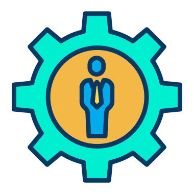 yönetim web simgesi basit illüstrasyon