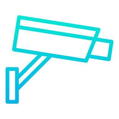 Güvenlik kamerası simgesi vektör illüstrasyonu