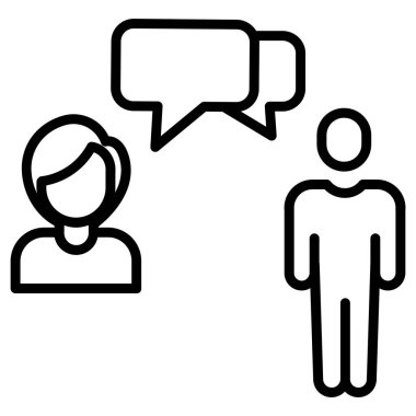 Tartışma. Web simgesi basit illüstrasyon