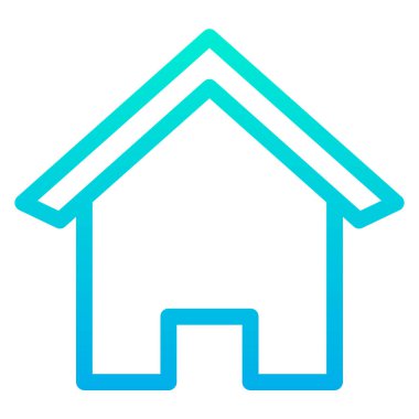 Eve. Web simgesi basit illüstrasyon