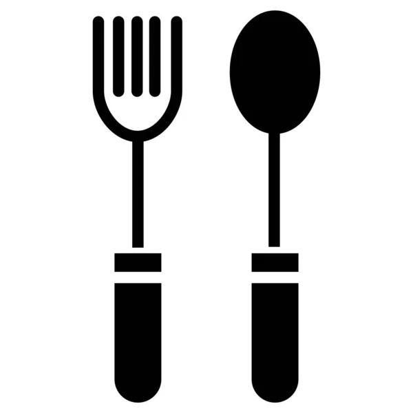 Fourchette Couteau Illustration Style Simple — Image vectorielle
